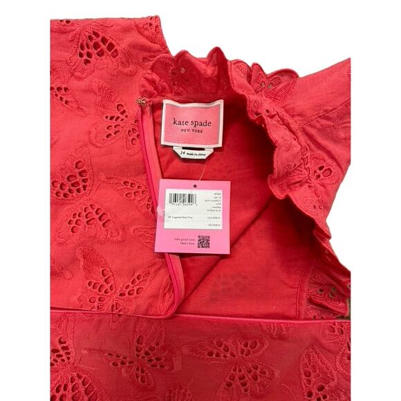 NWT!! Kate Spade Butterflies Dress, Summer, Eyelet Butterflies, Reg Price 348.00 - Picture 14 of 14